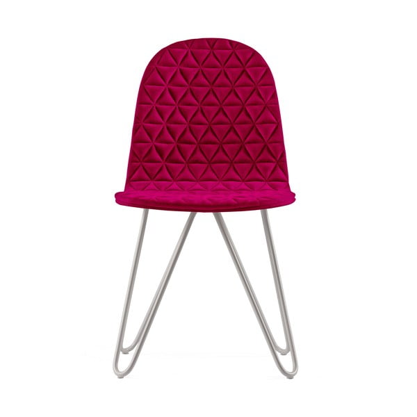 Mannequin X Triangle rózsaszín szék fém lábakkal - Iker