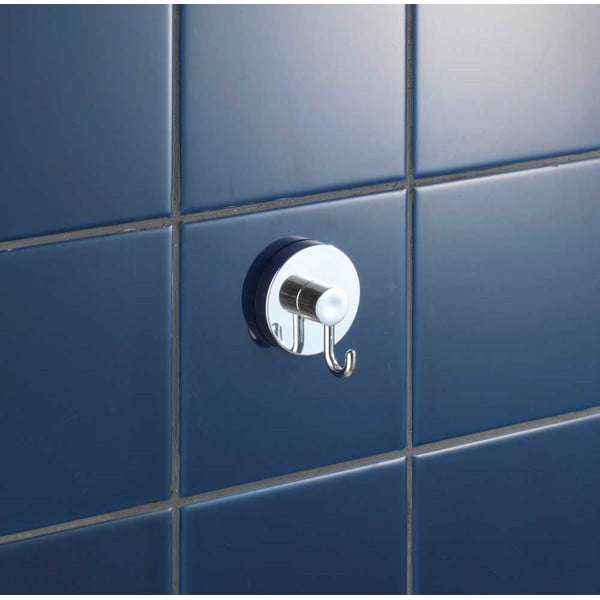 Fényes ezüstszínű öntapadós műanyag akasztó szett 2 db-os Vacuum-Loc – Wenko-image-2