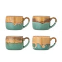 Zöld-barna kőedény bögre szett 4 db-os 400 ml Sheen – Bloomingville