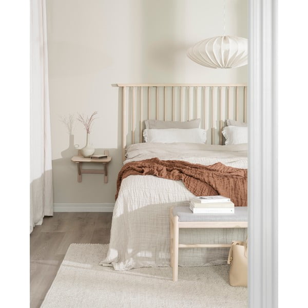 Natúr színű éjjeliszekrény tölgyfa dekorral Camrose - Rowico-image-2