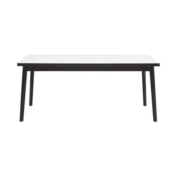 Fekete-fehér összecsukható étkezőasztal tölgyfából Hammel Single, 180 x 90 cm