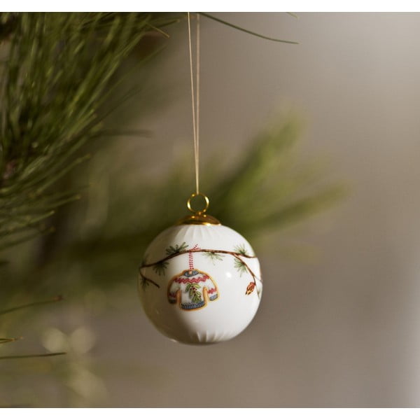 Porcelán karácsonyfadísz ø 6 cm Hammershøi Christmas Bauble 2025 – Kähler Design-image-1