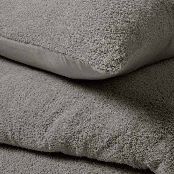 Antracitszürke kétszemélyes-hosszabbított mikroplüss ágyneműhuzat 240x220 cm Helena – douceur d'intérieur-image-2