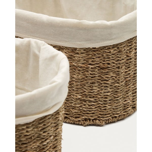 Tengerifű tárolókosár szett 2 db-os 35x25x25 cm Tossa – Kave Home-image-3