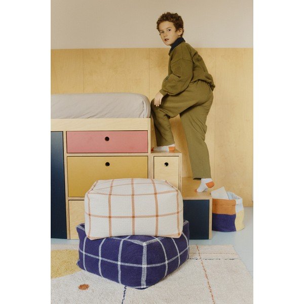 Krémszínű puff Geo Block – Lorena Canals-image-2