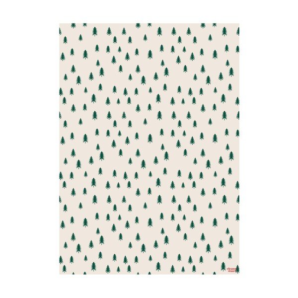 Christmas Trees 5 ív bézs-zöld csomagolópapír, 50 x 70 cm - eleanor stuart-image-2