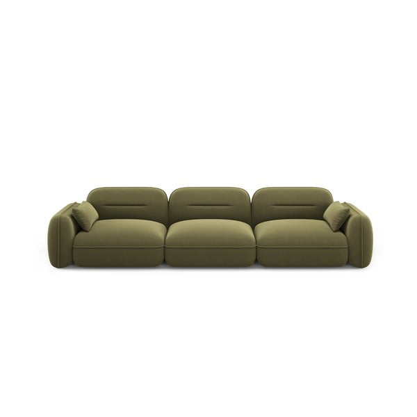 Zöld bársony kanapé 320 cm Audrey – Interieurs 86