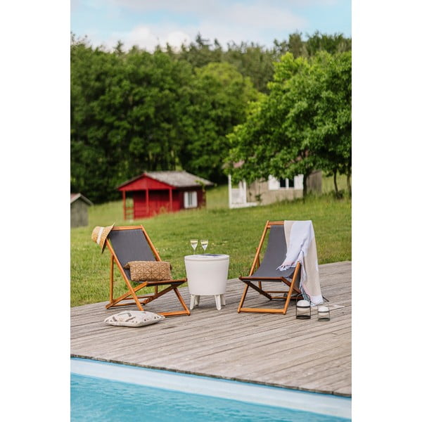 June szürke akácfa összecsukható kerti napozószék - Bonami Essentials-image-1