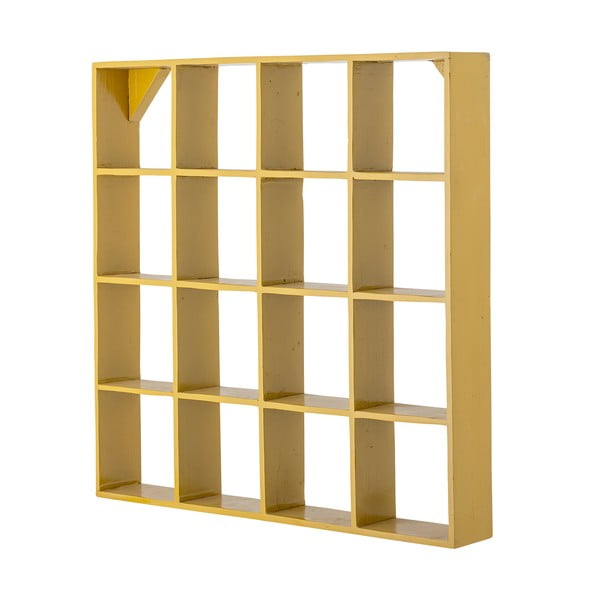 Sárga többszintes újrahasznosított fa fali polc 10 cm Bekka – Bloomingville-image-2