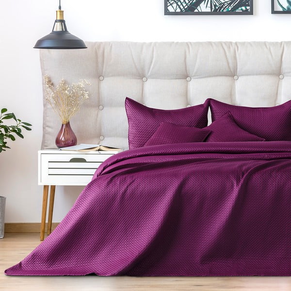Carmen sötétlila ágytakaró egyszemélyes ágyhoz, 210 x 170 cm - DecoKing
