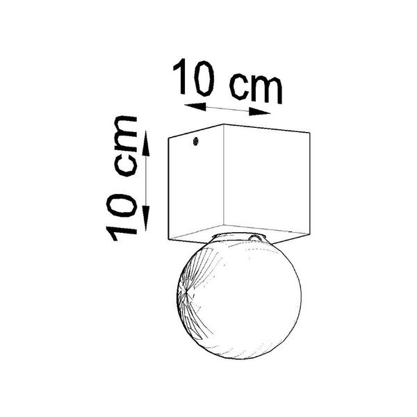 Szürke mennyezeti lámpa 10x10 cm Gabi – Sollux-image-4