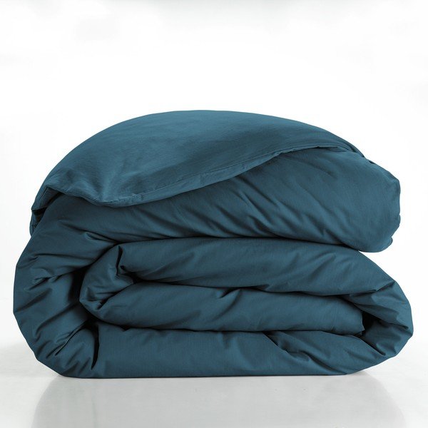 Petróleum színű kétszemélyes-hosszabbított pamut paplanhuzat 240x220 cm Lina – douceur d'intérieur