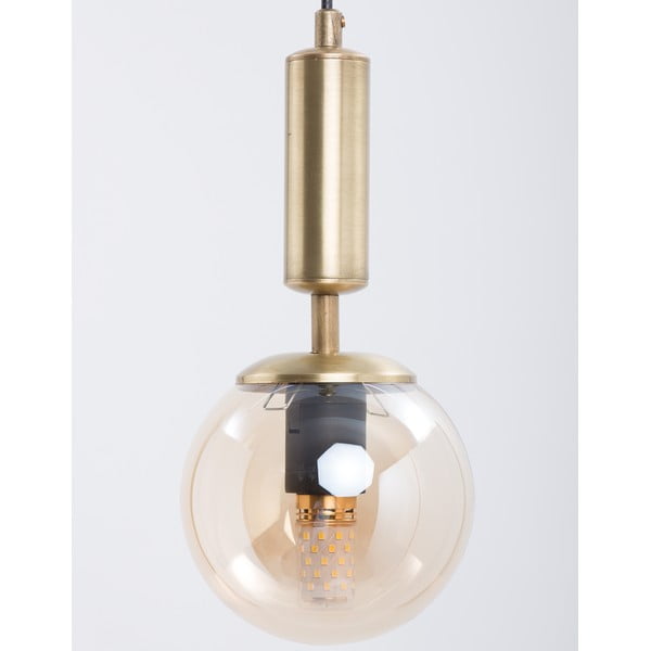 Sárga-aranyszínű függőlámpa üveg búrával ø 15 cm Hector – Squid Lighting-image-1