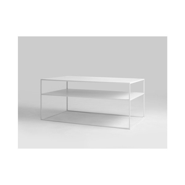 Tensio fehér többszintes dohányzóasztal, hossza 100 cm - Custom Form-image-1