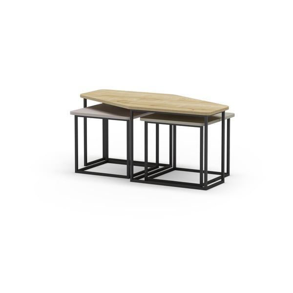 Dohányzóasztal szett 3 db-os 60x111,5 cm Zoya – Marckeric-image-4