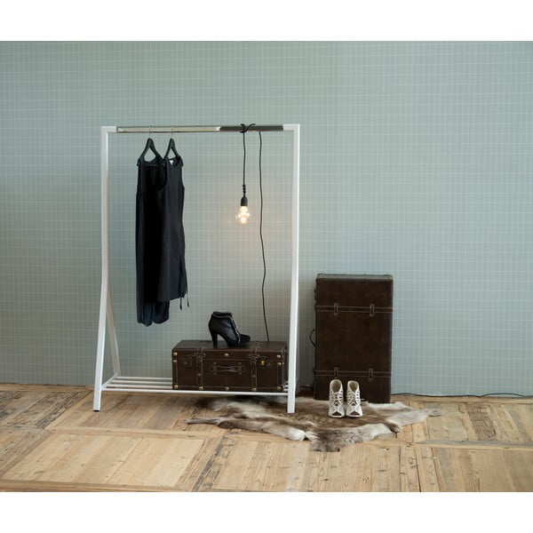 Fehér fém ruhatartó állvány Brent - Actona-image-1