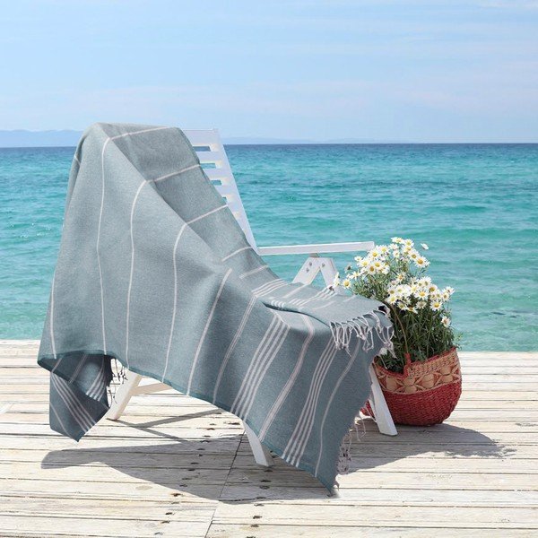 Classic kék hammam fürdőlepedő, 180 x 100 cm - Kate Louise-image-1