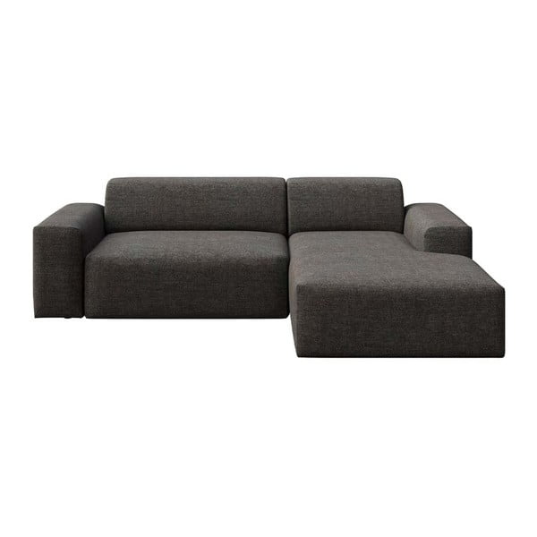 Antracitszürke sarokkanapé (jobb oldali-heverő résszel) Villet – Rodier