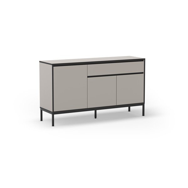 Szürke-bézs alacsony komód 140x80 cm Lorenza – Marckeric-image-1
