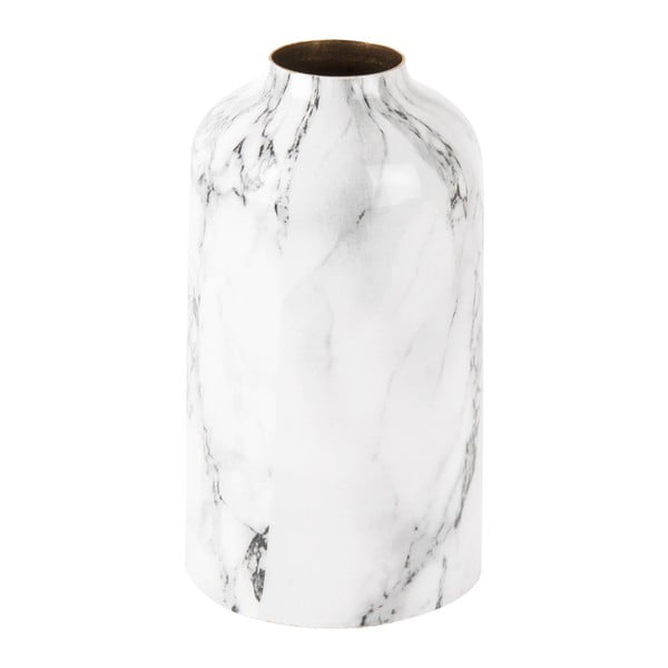 Marble fehér-fekete vas váza, magasság 15 cm - PT LIVING