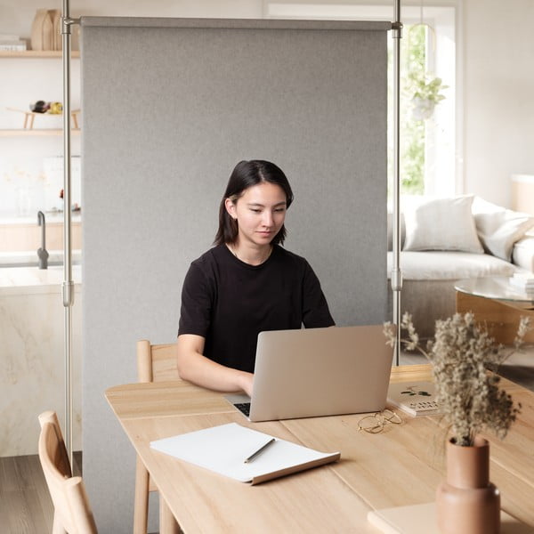 Ezüstszínű acél függönyelválasztó keret Anywhere – Umbra-image-3