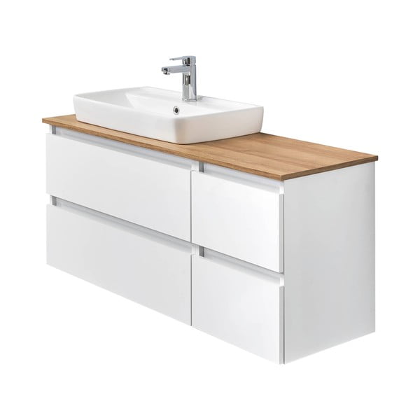 Fehér függő szekrény mosdókagyló nélkül 110x53 cm Set 360 - Pelipal-image-2