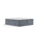 Sötétszürke ágyneműtartós boxspring ágy ágytámla nélkül 160x200 cm Juniper – Maison de Rêve