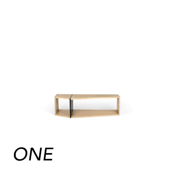 One barna-fekete polc, 120 x 35 cm - TemaHome-image-3