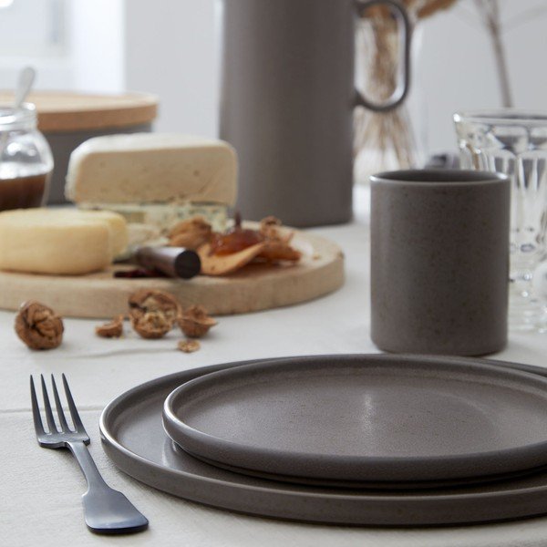 Barna agyagkerámia tányér ø 27 cm Redonda – Costa Nova-image-1