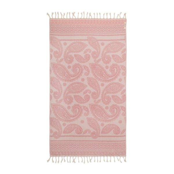 Paisley rózsaszín hammam fürdőlepedő, 180 x 95 cm - Begonville