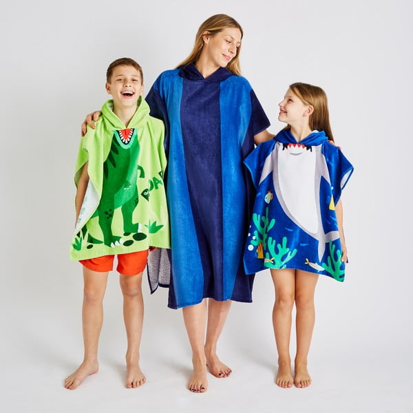 Kék pamut poncsó Stripe – Catherine Lansfield-image-4