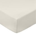 Bézs gumis pamut-perkál lepedő 185x200 cm Cotton Percale – Bianca