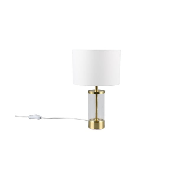 Aranyszínű asztali lámpa textil búrával (magasság 33,5 cm) Grazia – Reality-image-2