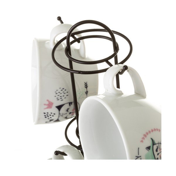 Boho 4 darabos porcelán csészekészet, 160 ml - Unimasa-image-3