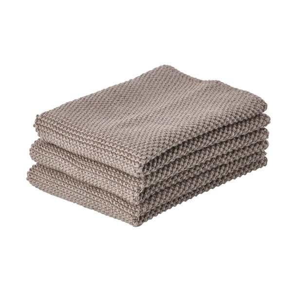 Natural 3 db-os barna pamut konyharuha szett - Zone