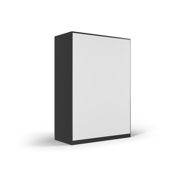 Fekete ruhásszekrény tükörrel és tolóajtókkal 151x215 cm Lisburn - Cosmopolitan Design-image-4