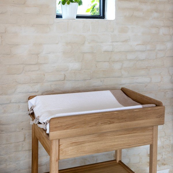 Natúr színű tölgyfa pelenkázó asztal pelenkázó feltéttel Forrest – Vipack-image-4