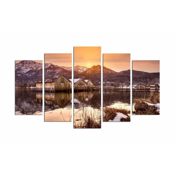 Kép szett 5 db-os Winter Sunset – Wallity