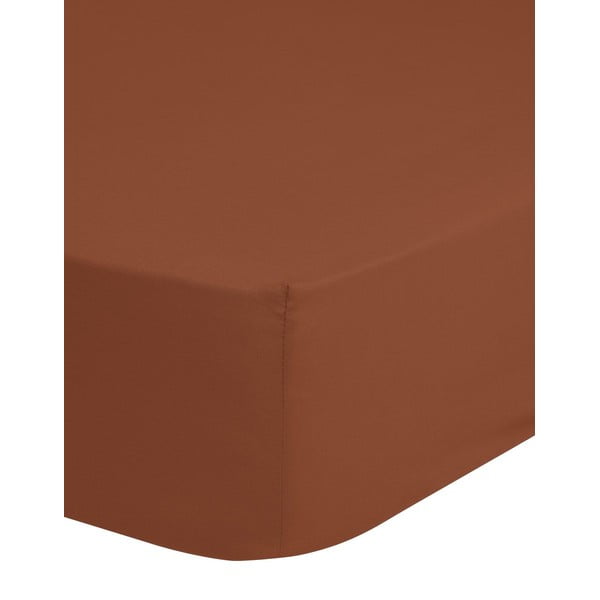 Sötét narancssárga pamut gumis lepedő, 140 x 200 cm - Good Morning-image-1