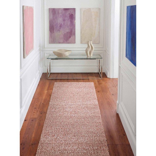 Törtrózsaszín kézi szövésű buklé futószőnyeg 80x200 cm Notting Hill Portobello – Ted Baker-image-1