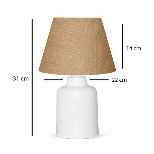 Asztali lámpa juta búrával (magasság 31 cm) Eren – Opviq lights-image-2