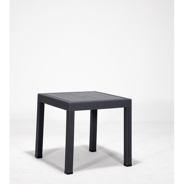 Műanyag kerti étkezőasztal 80x80 cm Rattan – Floriane Garden-image-1