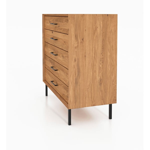 Natúr színű tölgyfa magas komód 97x95 cm Abies – The Beds-image-1