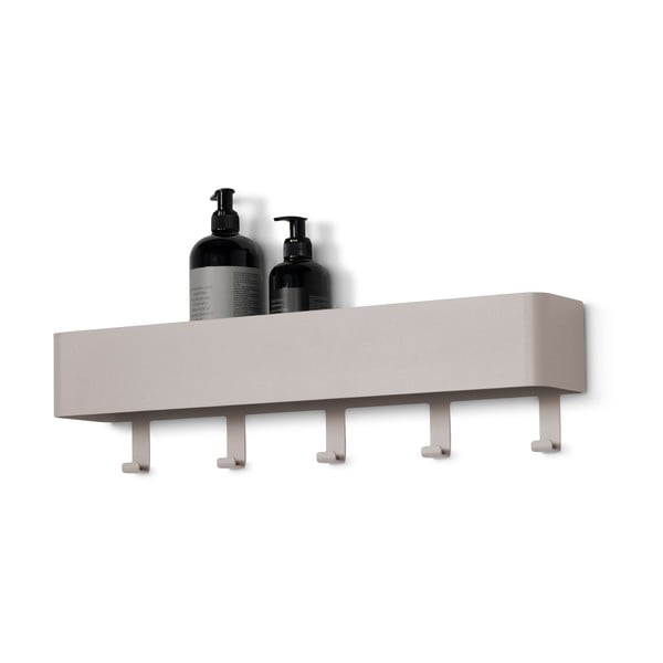 Szürkésbarna fali acél fürdőszobai polc Multi – Spinder Design-image-2