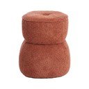 Narancssárga buklé puff Leyla – Light & Living