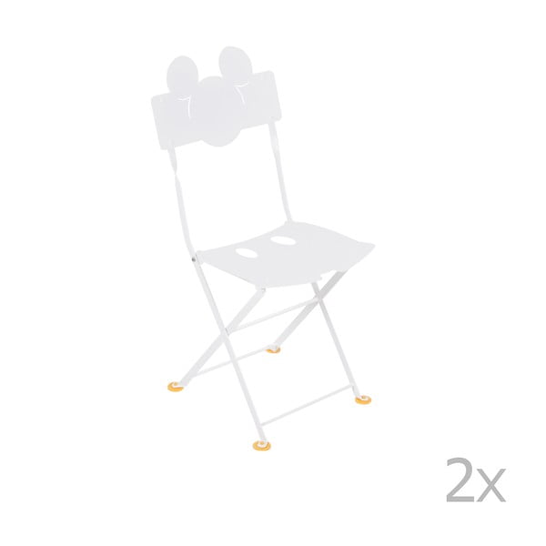 Bistro Mickey Junior fehér fém kerti szék gyerekeknek, 2 db - Fermob