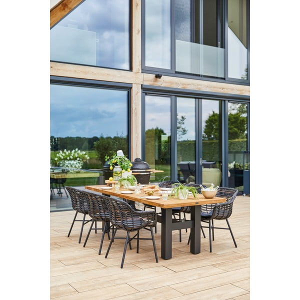 Fekete műanyag kerti szék Cecilia – Hartman-image-1