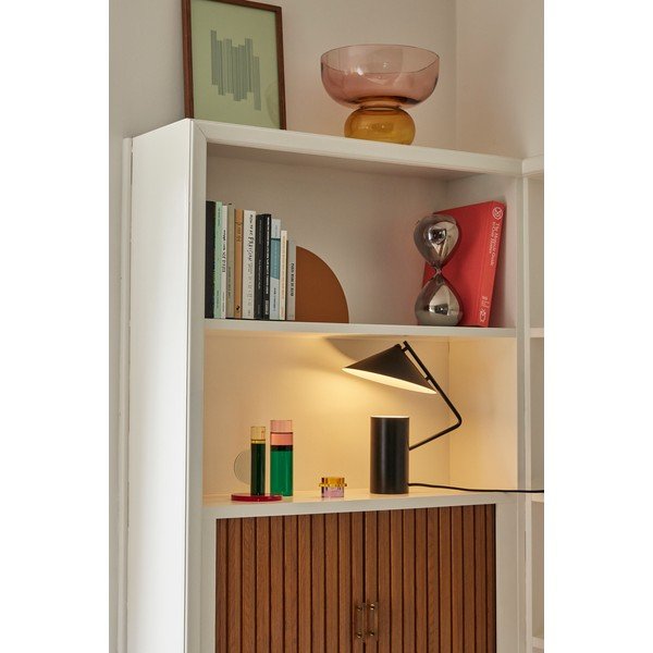 Fekete fém asztali lámpa (magasság 32 cm) Sen – Hübsch-image-1
