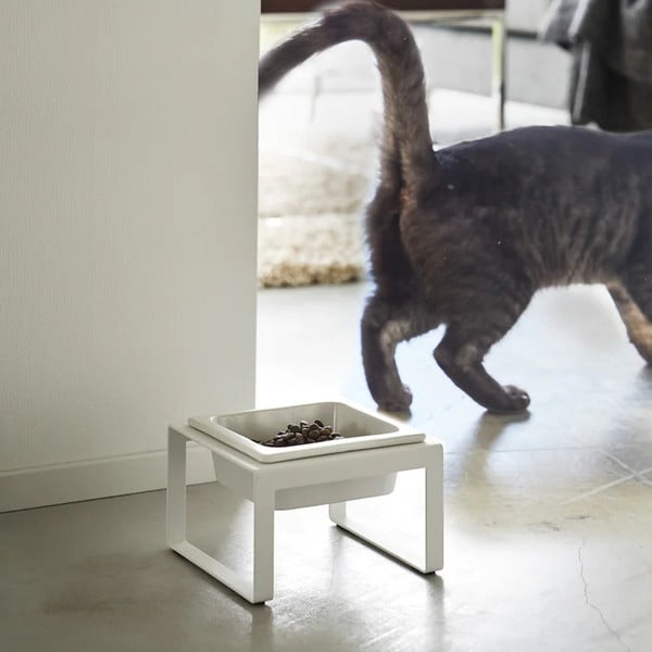 Kerámia kisállat tál állvánnyal Tower - YAMAZAKI-image-2