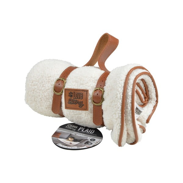 Krémszínű takaró kutyáknak 50x70 cm – Love Story-image-3